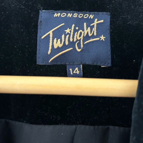 Monsoon London Purple and Black Velvet Sequined Jacket - Picture 2 of 9